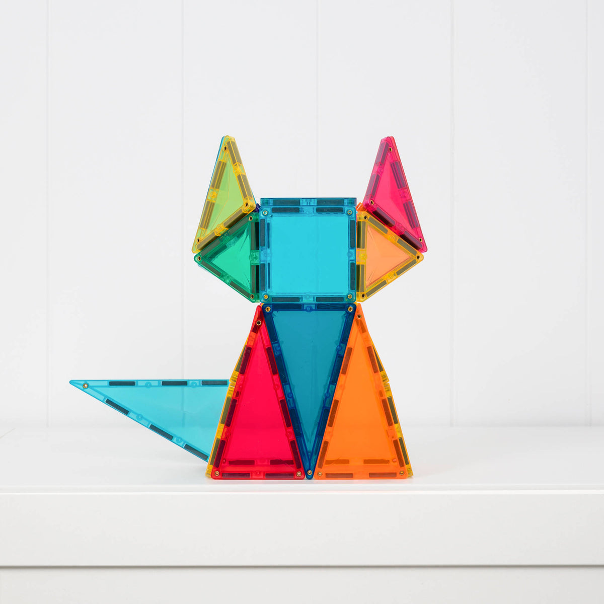 CONNETIX Magnetic Tiles 56 Piece - Bright Starter Pack.