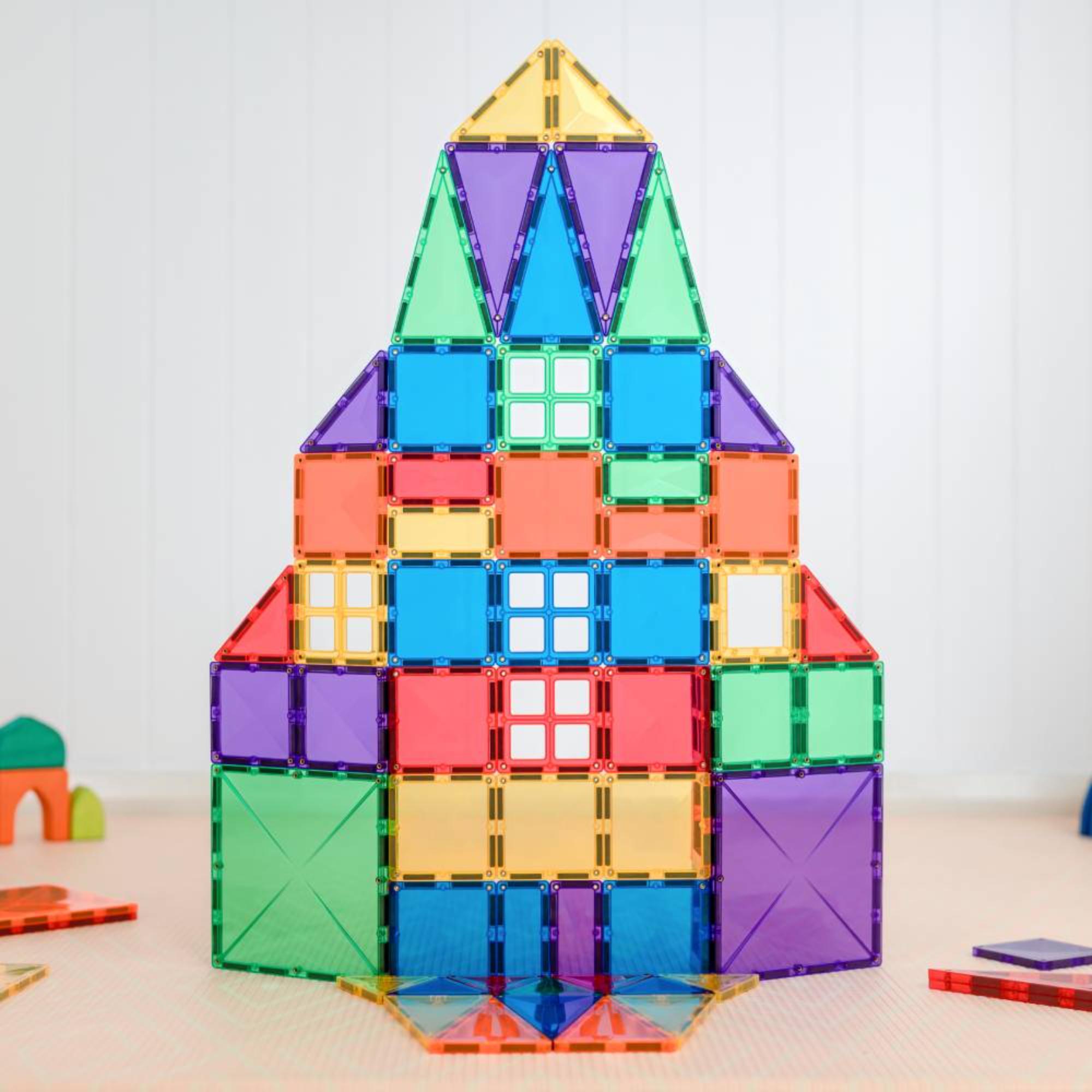 CONNETIX Magnetic Tiles 102 Piece Rainbow Creative Pack