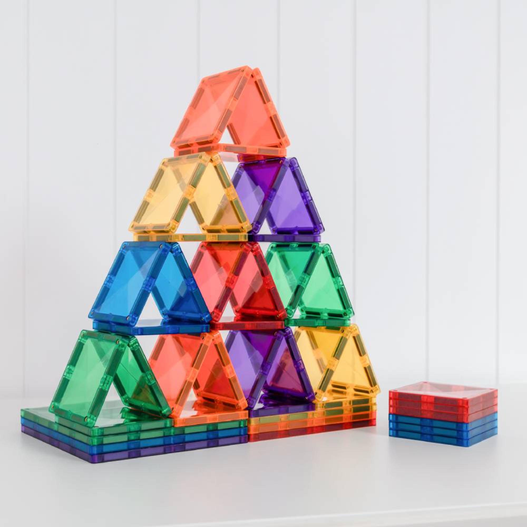 CONNETIX Magnetic Tiles 42 Piece Rainbow Square Pack