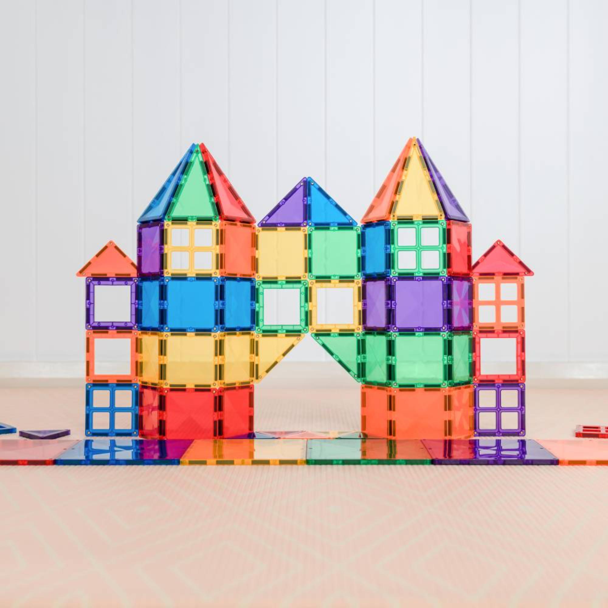 CONNETIX Magnetic Tiles 60 Piece Rainbow Starter Pack