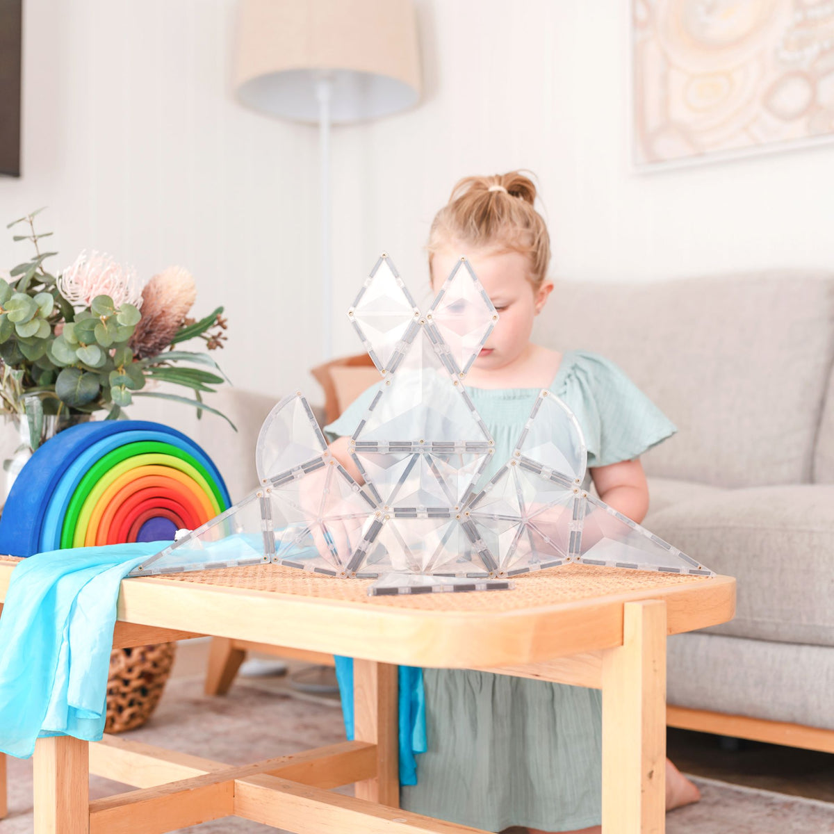 CONNETIX Magnetic Tiles 24 Piece - Clear Shape Expansion Pack - Toyworld NZ