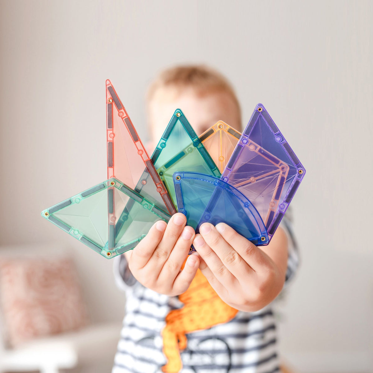 CONNETIX Magnetic Tiles 48 Piece - Pastel Shape Expansion Pack - Toyworld NZ