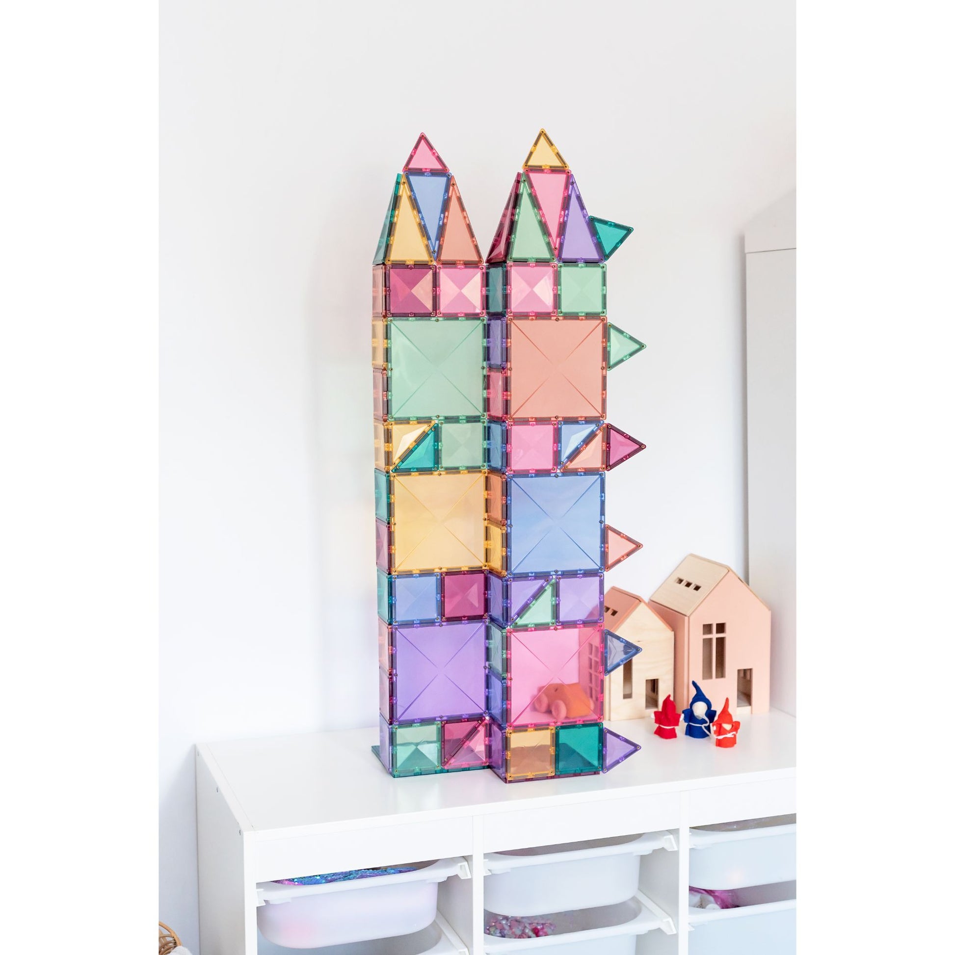 CONNETIX Magnetic Tiles 64 Piece Pastel Starter Pack - Toyworld NZ
