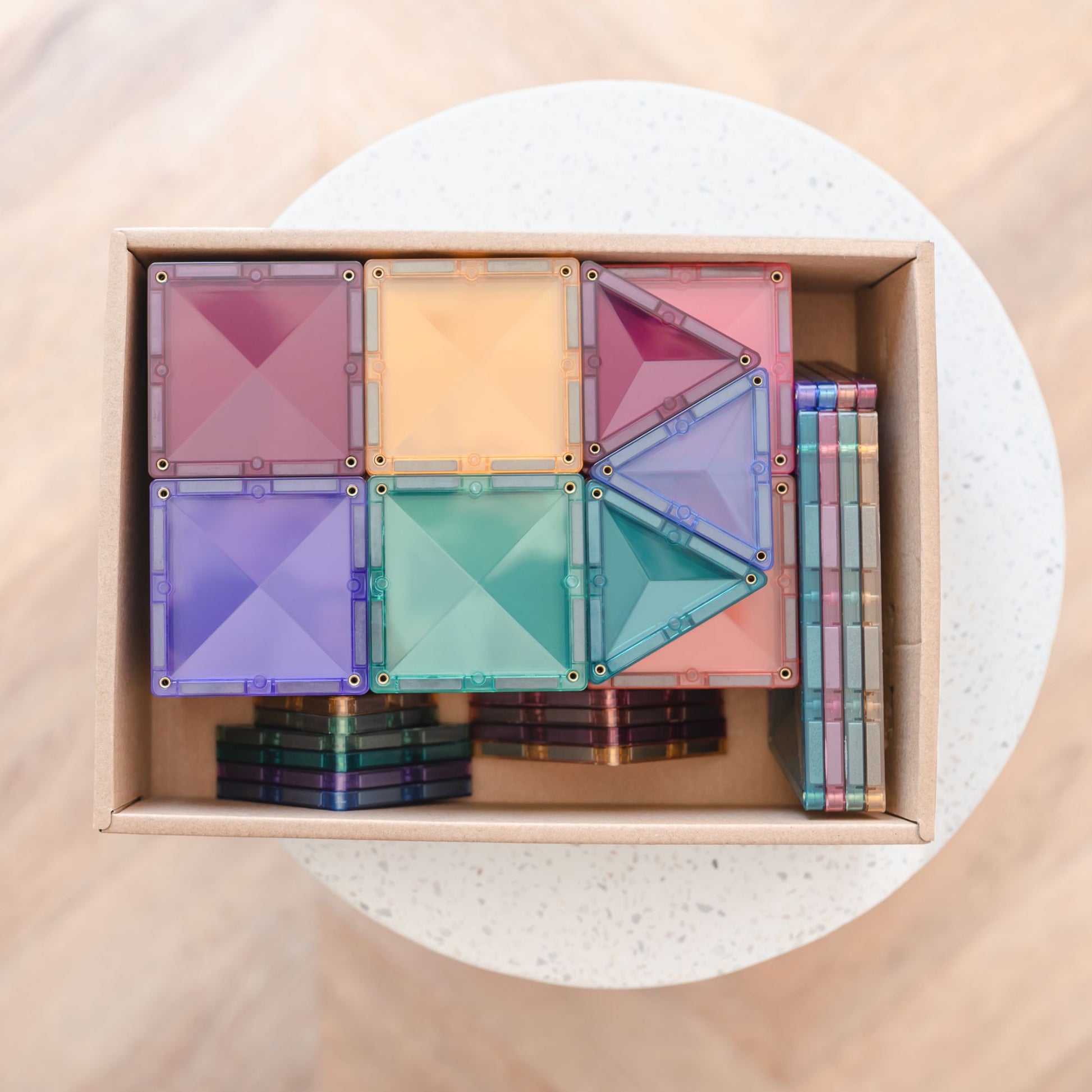 CONNETIX Magnetic Tiles 64 Piece Pastel Starter Pack - Toyworld NZ