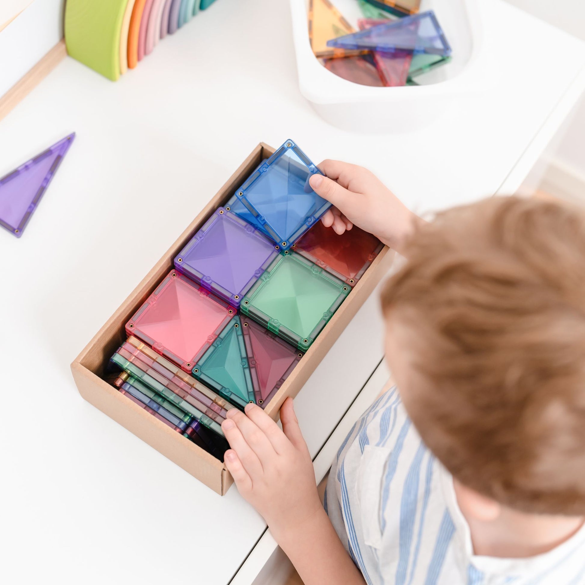 CONNETIX Magnetic Tiles 64 Piece Pastel Starter Pack - Toyworld NZ