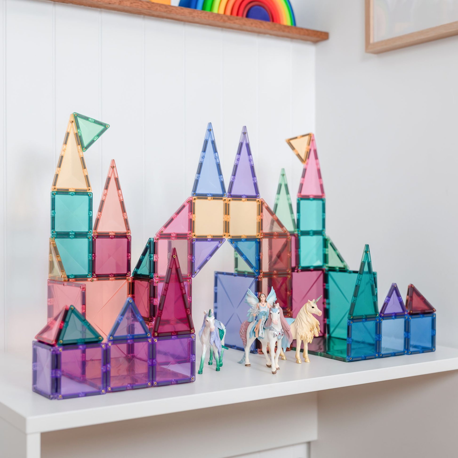 CONNETIX Magnetic Tiles 64 Piece Pastel Starter Pack - Toyworld NZ