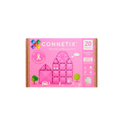 CONNETIX Magnetic Tiles 20 Piece - Pink Charity Pack set