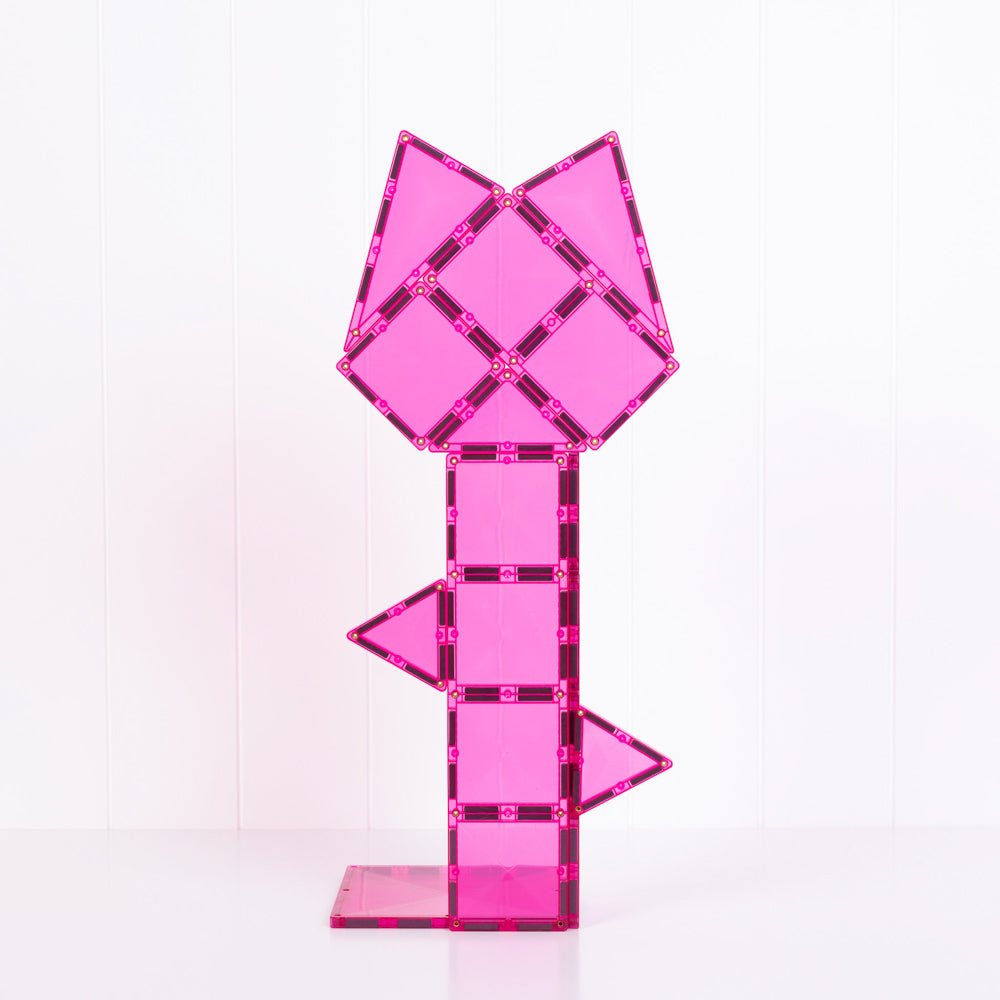CONNETIX Magnetic Tiles 20 Piece - Pink Charity Pack set