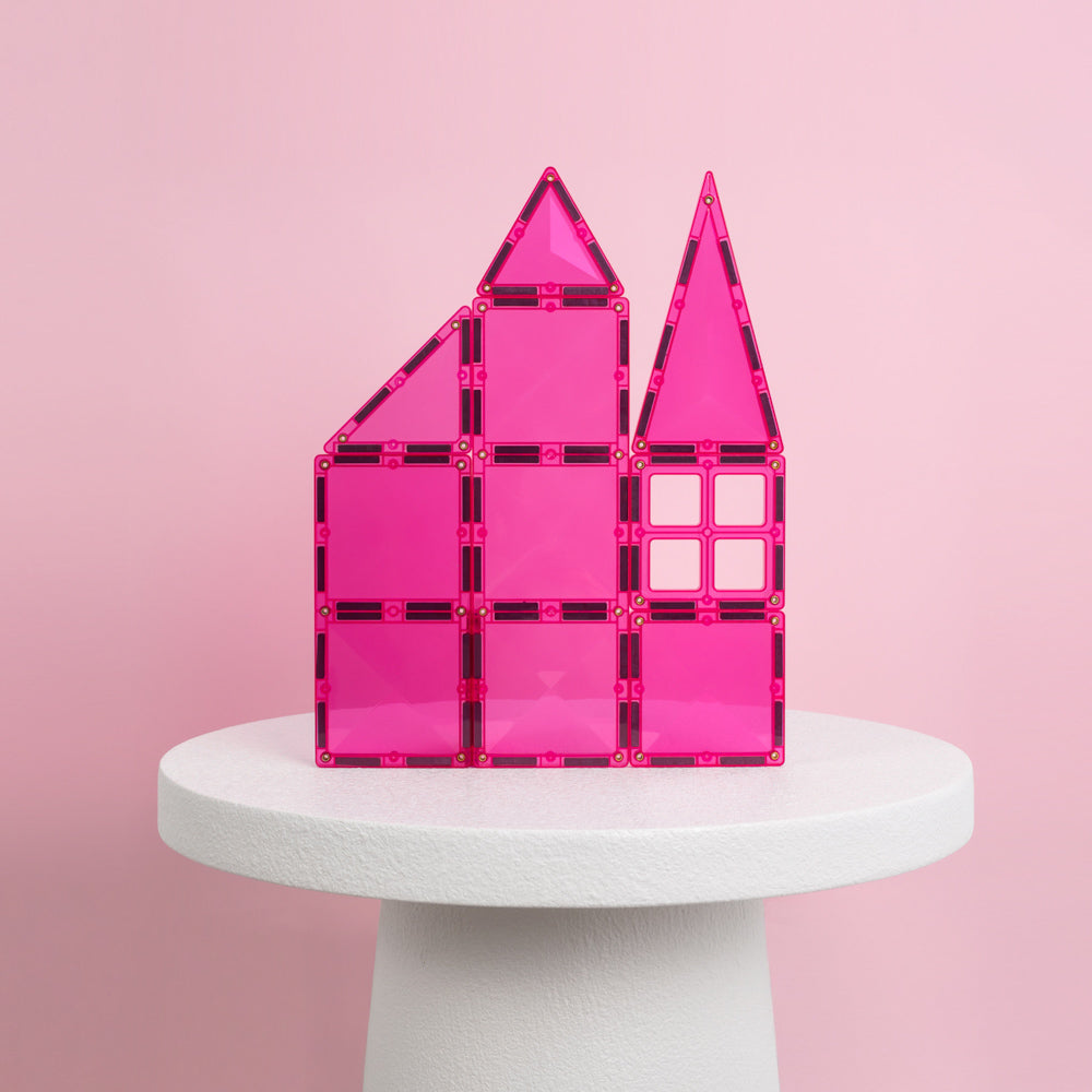 CONNETIX Magnetic Tiles 20 Piece - Pink Charity Pack set