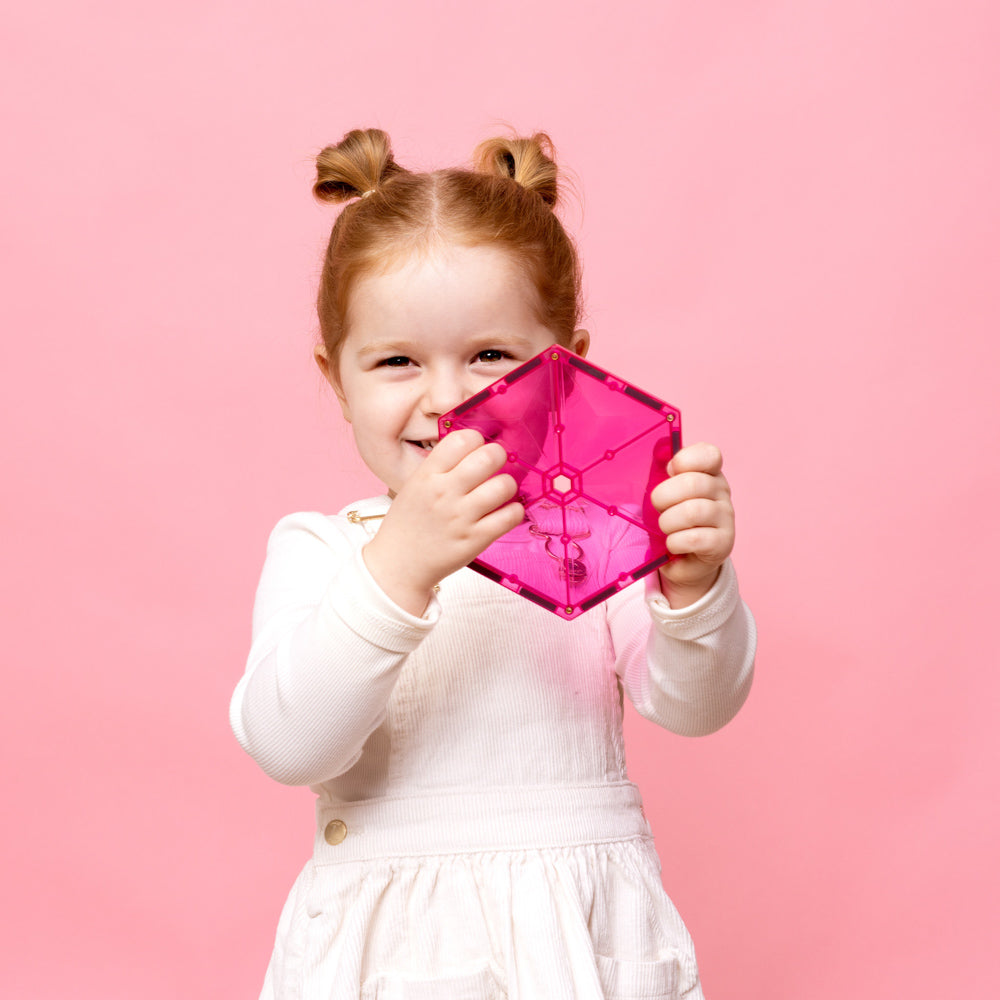 CONNETIX Magnetic Tiles 20 Piece - Pink Charity Pack set