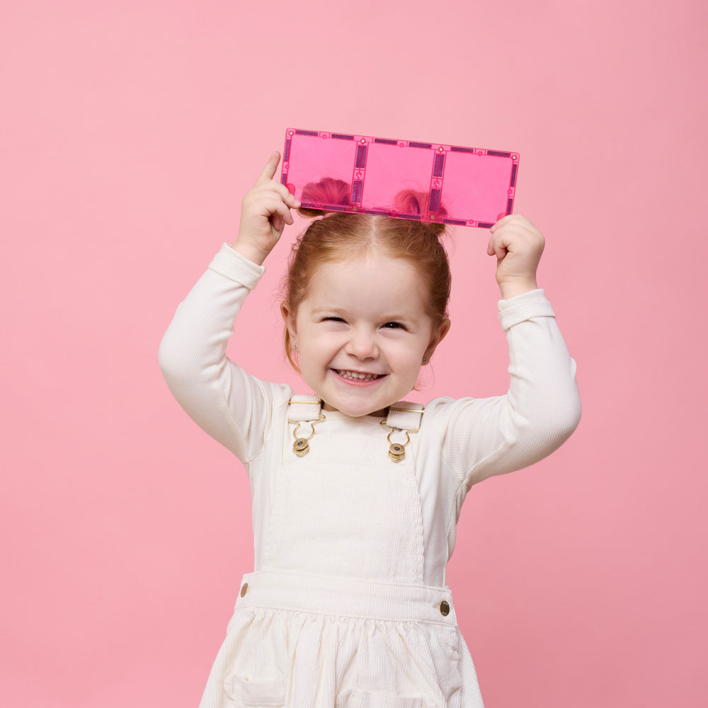 CONNETIX Magnetic Tiles 20 Piece - Pink Charity Pack set