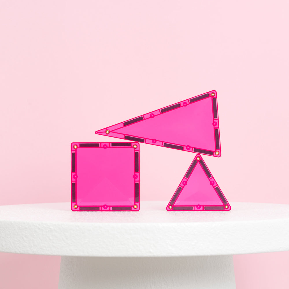 CONNETIX Magnetic Tiles 20 Piece - Pink Charity Pack set