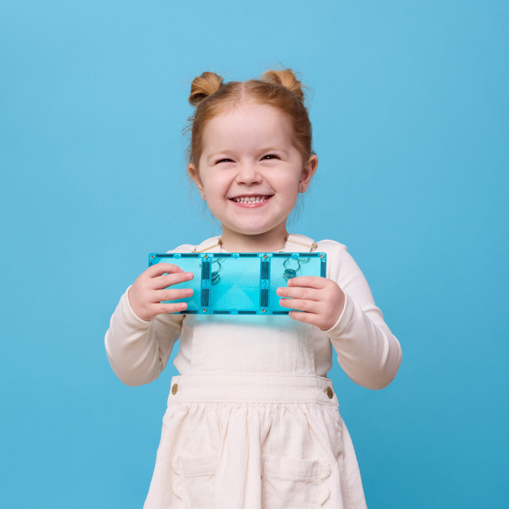 CONNETIX Magnetic Tiles 20 Piece - Teal Charity Pack