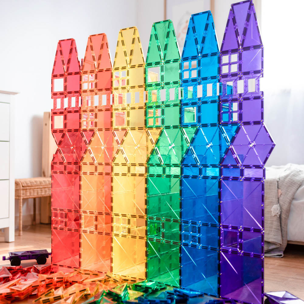 CONNETIX Magnetic Tiles 212 Piece Rainbow Mega Pack