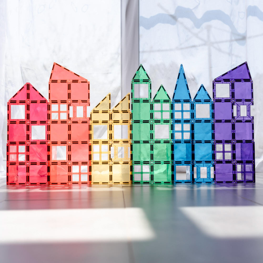 CONNETIX Magnetic Tiles 212 Piece Rainbow Mega Pack