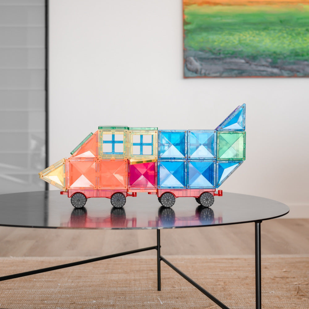 CONNETIX Magnetic Tiles 24 Piece Rainbow Motion Pack