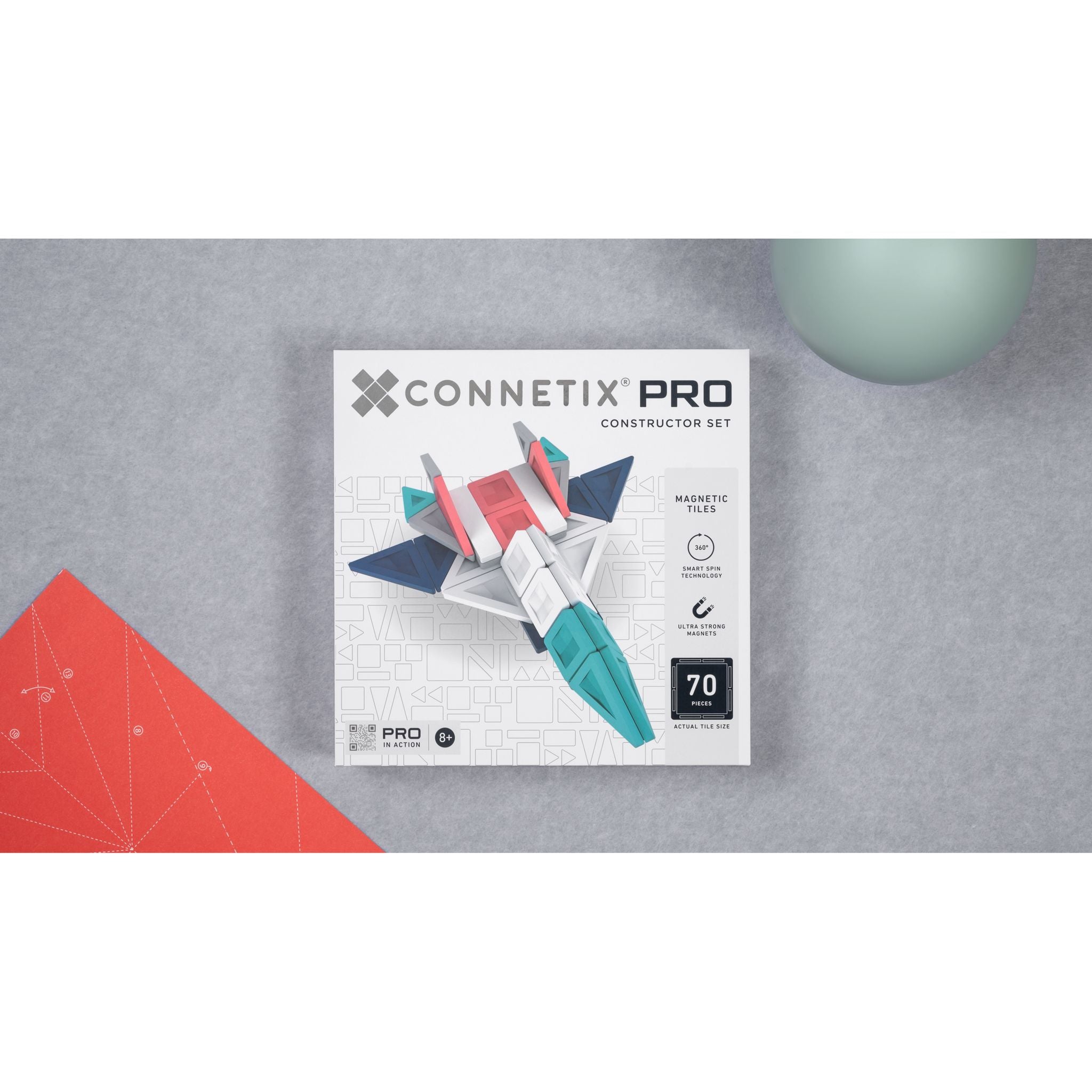CONNETIX Magnetic Tiles 70 Piece - Pro Constructor Set