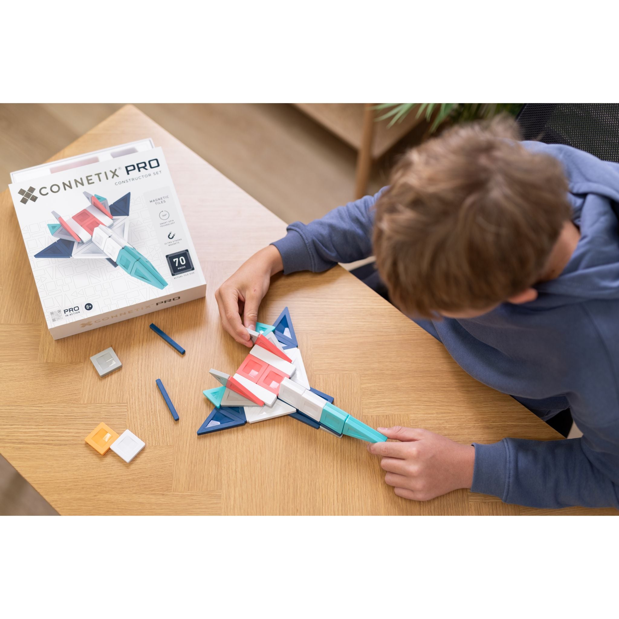 CONNETIX Magnetic Tiles 70 Piece - Pro Constructor Set