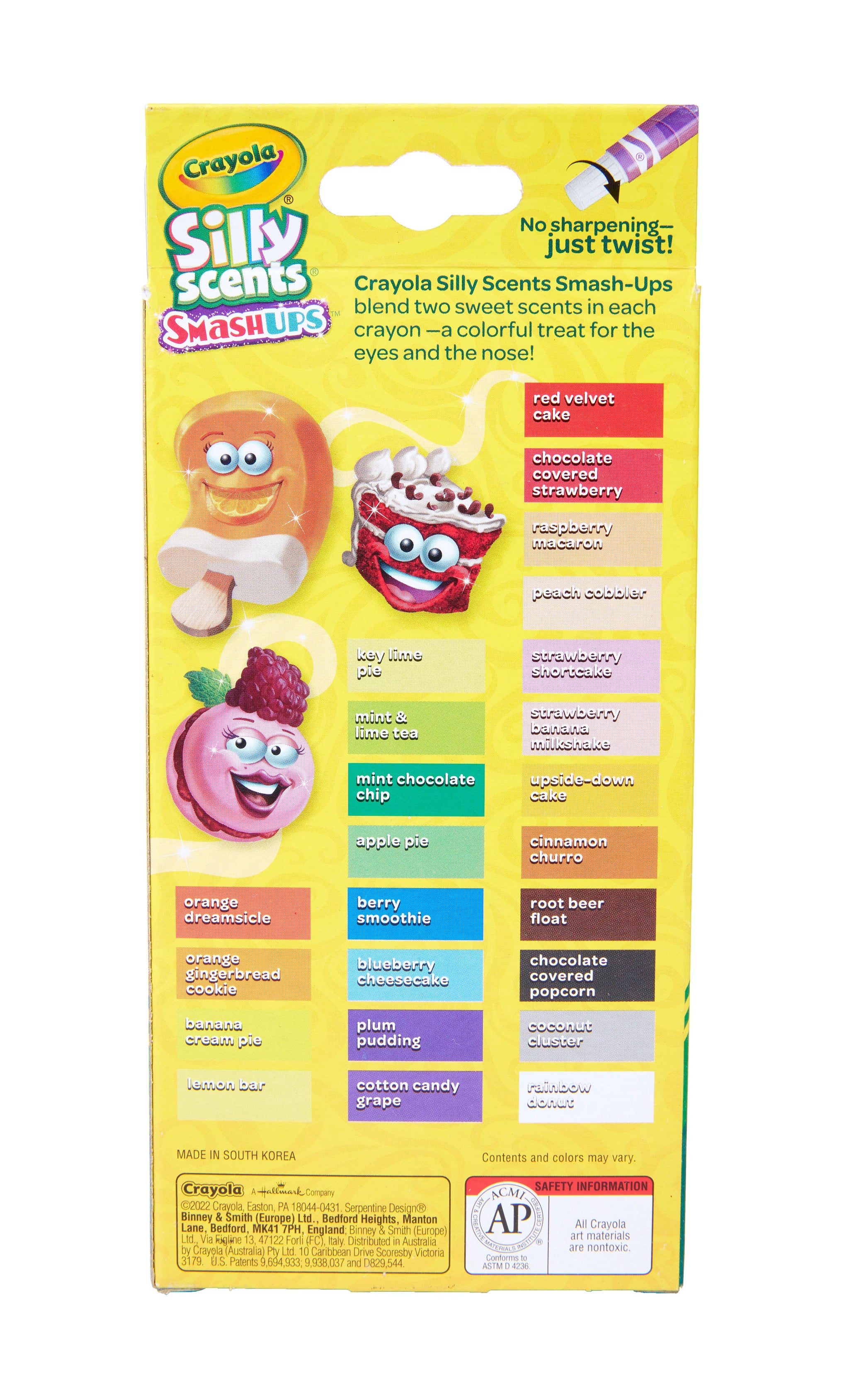 Crayola Smash Ups Mini Twistable Scented Crayons 24pk