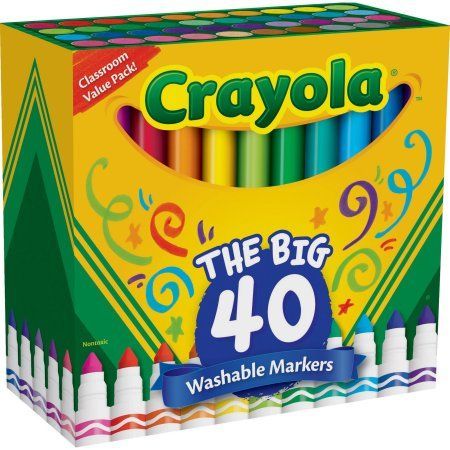 Crayola Ultra-Clean Broadline Washable Markers The Big 40 Pack