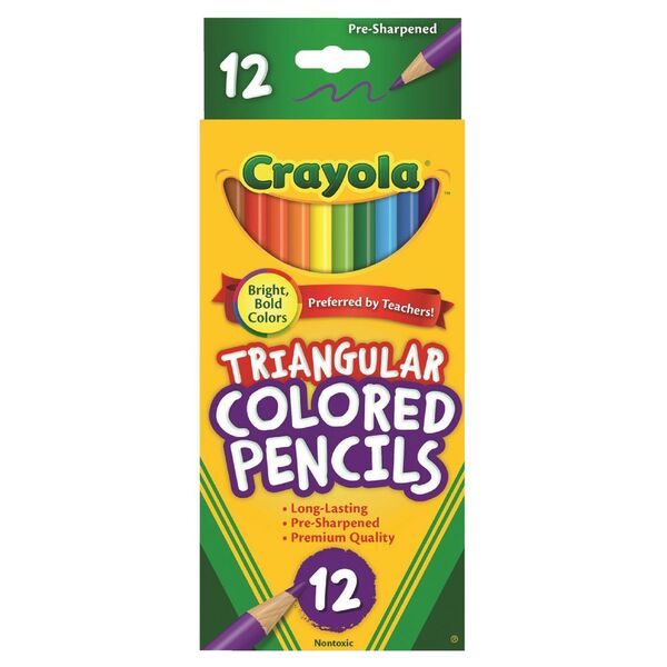 Crayola Triangular Coloured Pencils 12 Pack