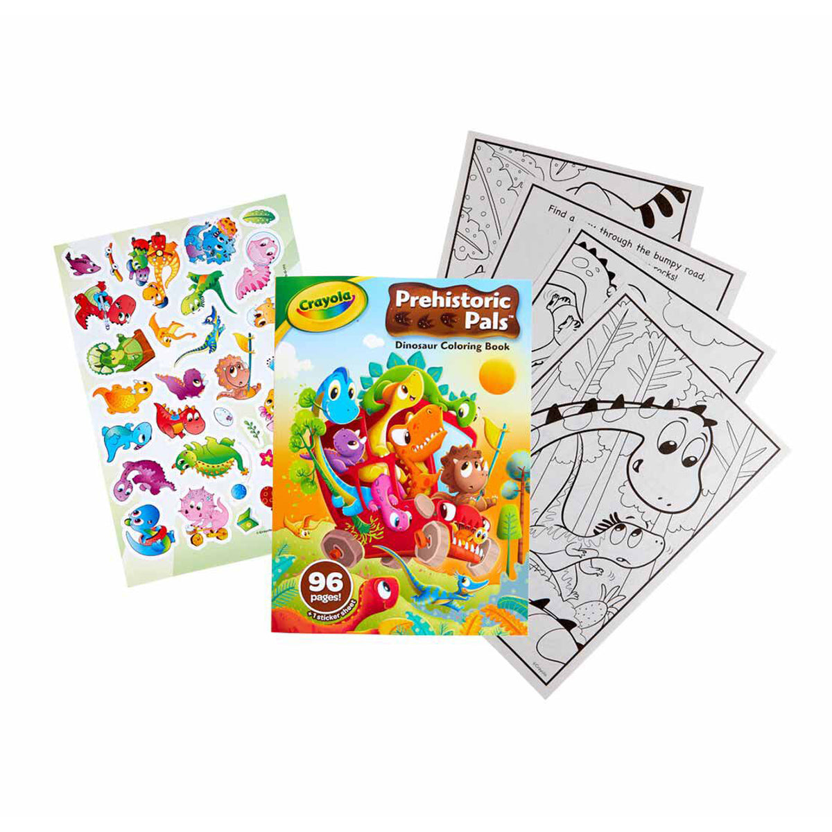 Crayola Prehistoric Pals 96 Page Dinosaur Colouring Book