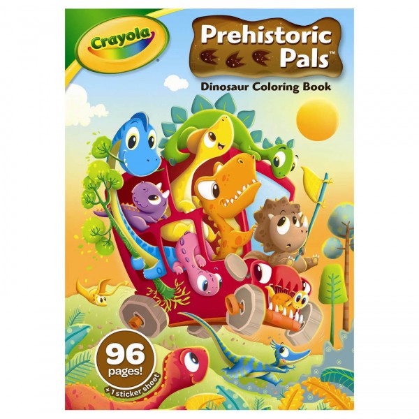 Crayola Prehistoric Pals 96 Page Dinosaur Colouring Book