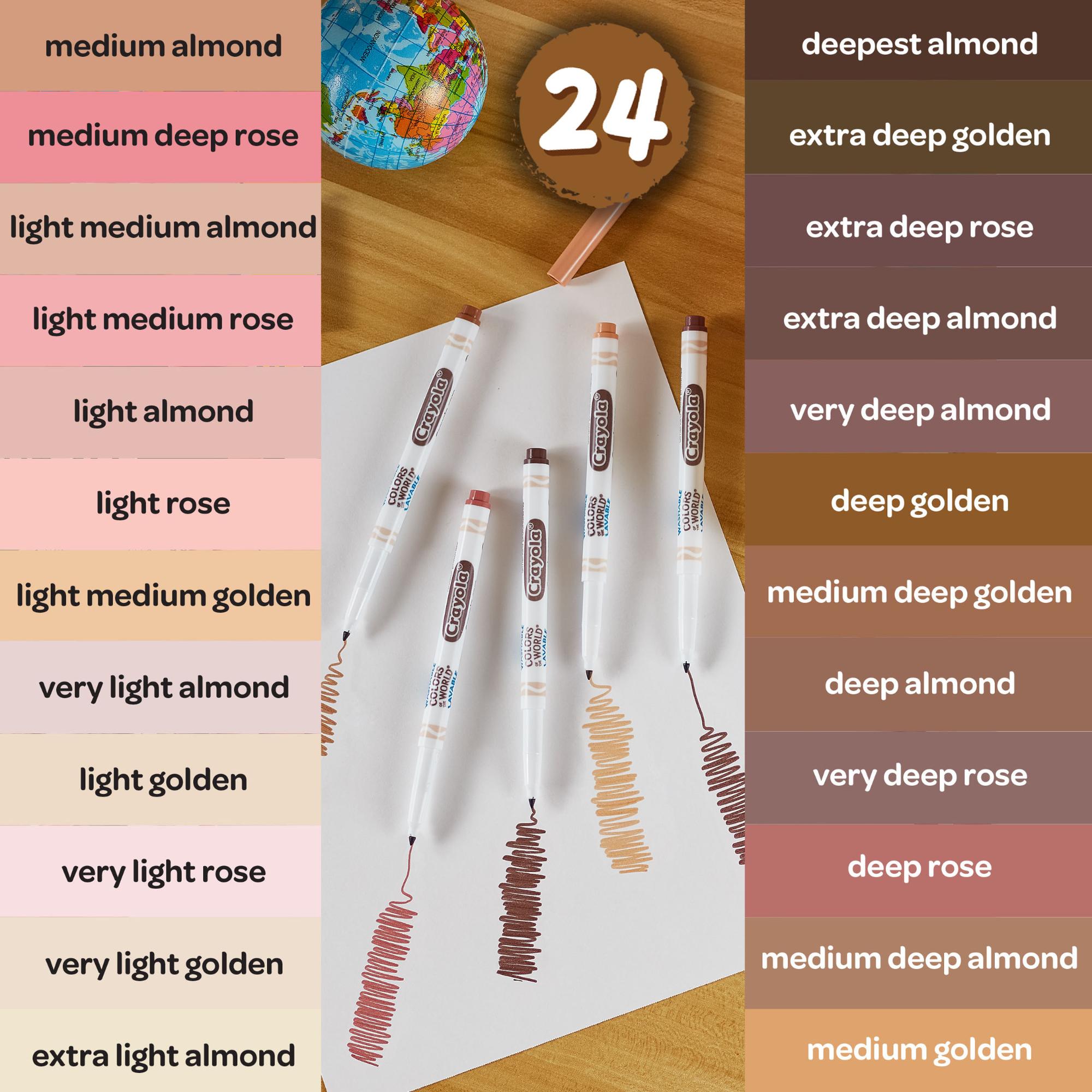 Crayola Colours Of The World Washable Markers 24 Pack