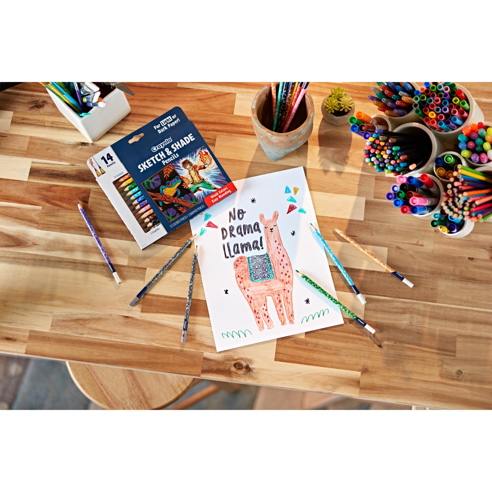 Crayola Doodle & Draw Sketch & Shade Pencil 14 Pack