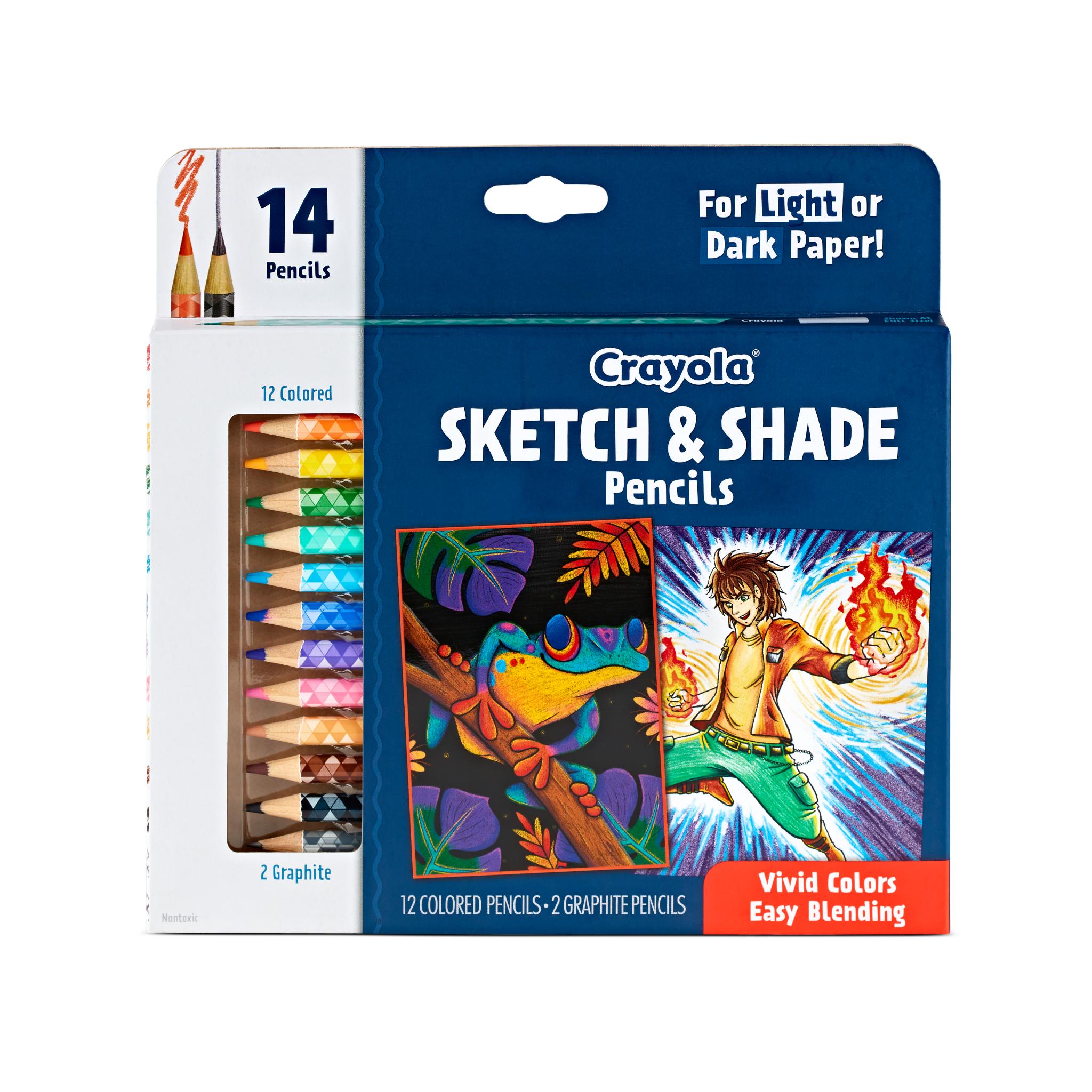 Crayola Doodle & Draw Sketch & Shade Pencil 14 Pack