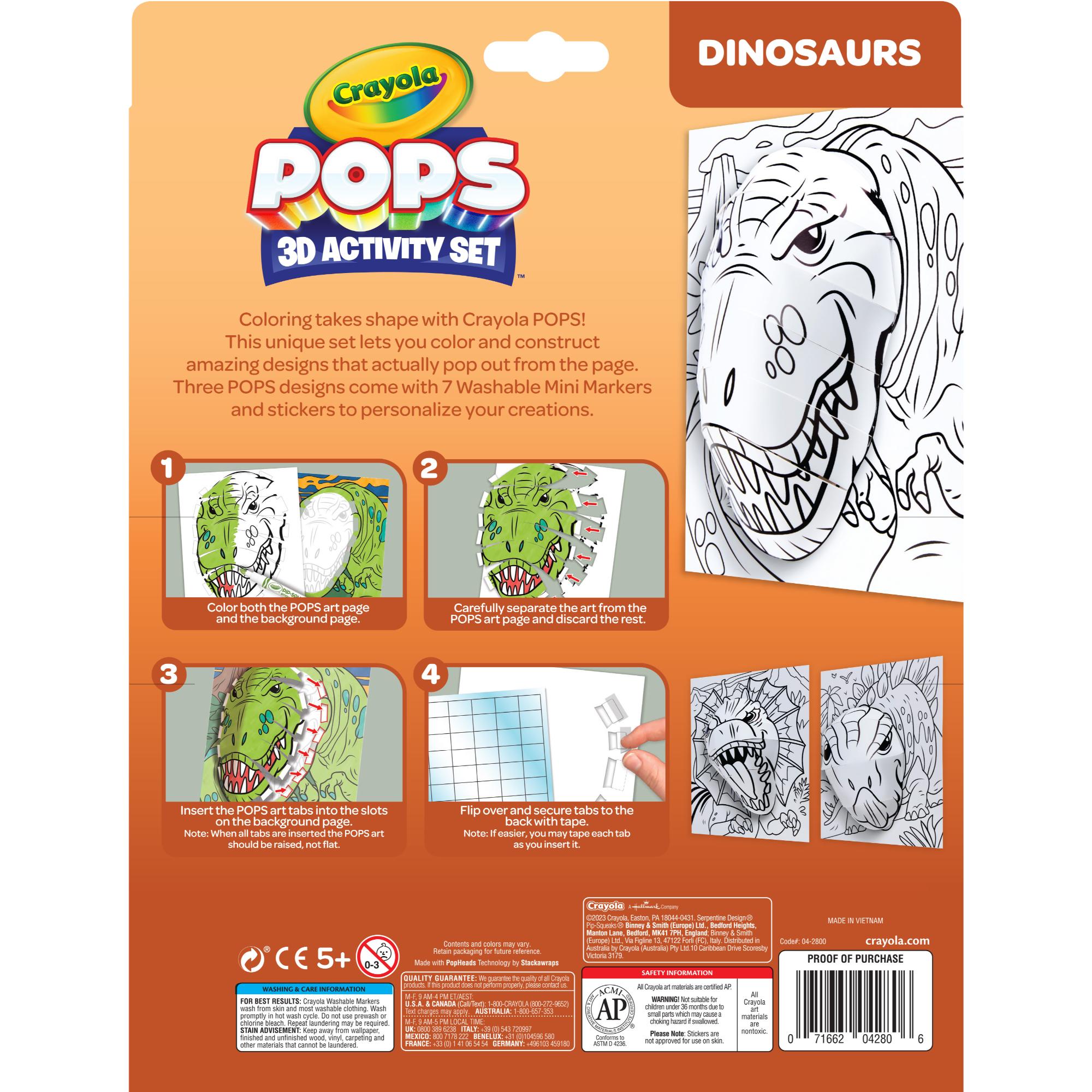 Crayola Pops 3D Activity Set - Dinosaurs
