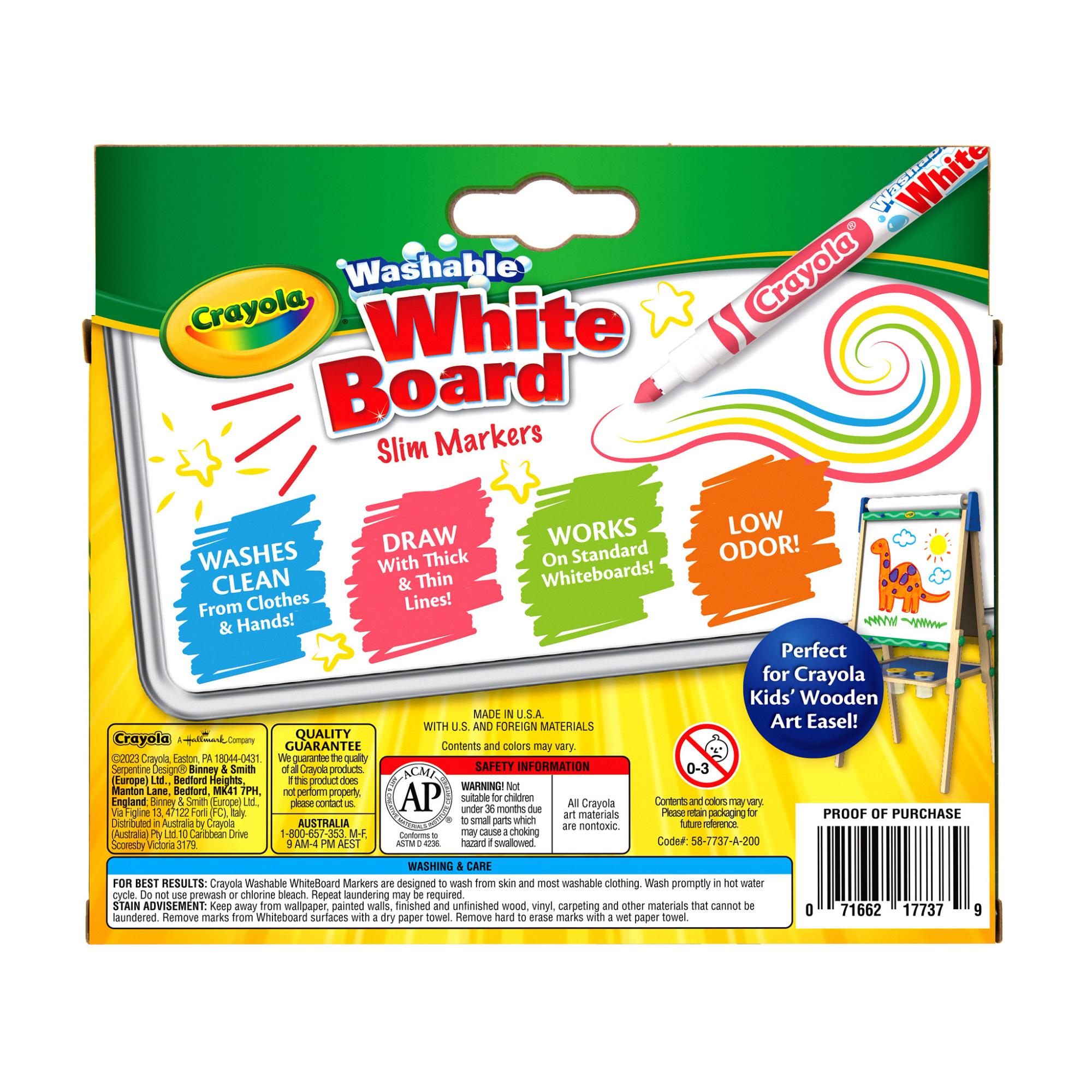 Crayola Washable Dry Erase Slim Markers 10 Pack