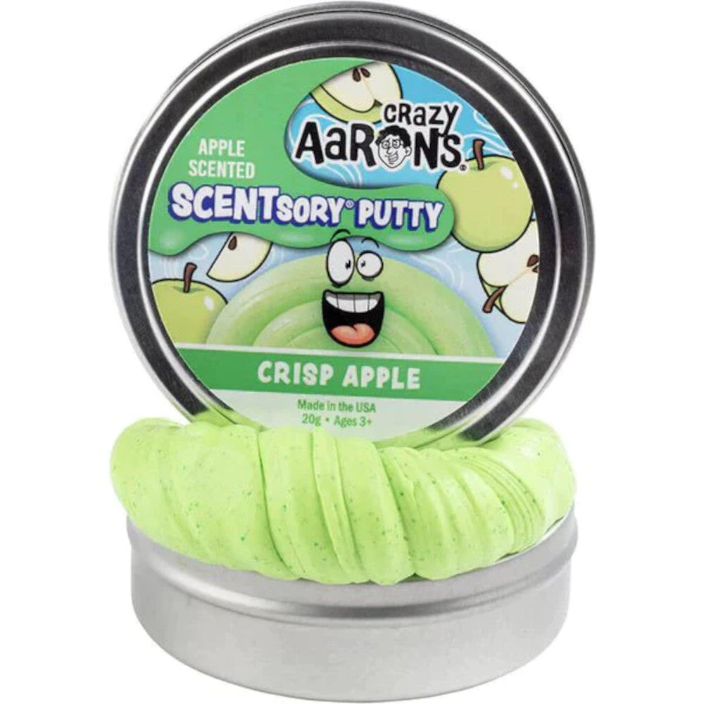 Crazy Aaron's Thinking Putty 2.75 Inch Scentsory Crisp Apple