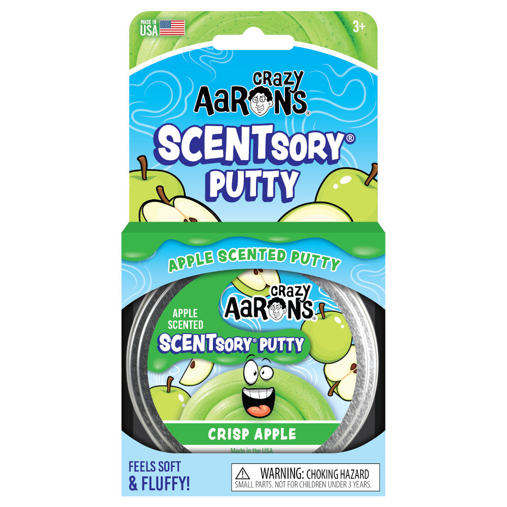 Crazy Aaron's Thinking Putty 2.75 Inch Scentsory Crisp Apple