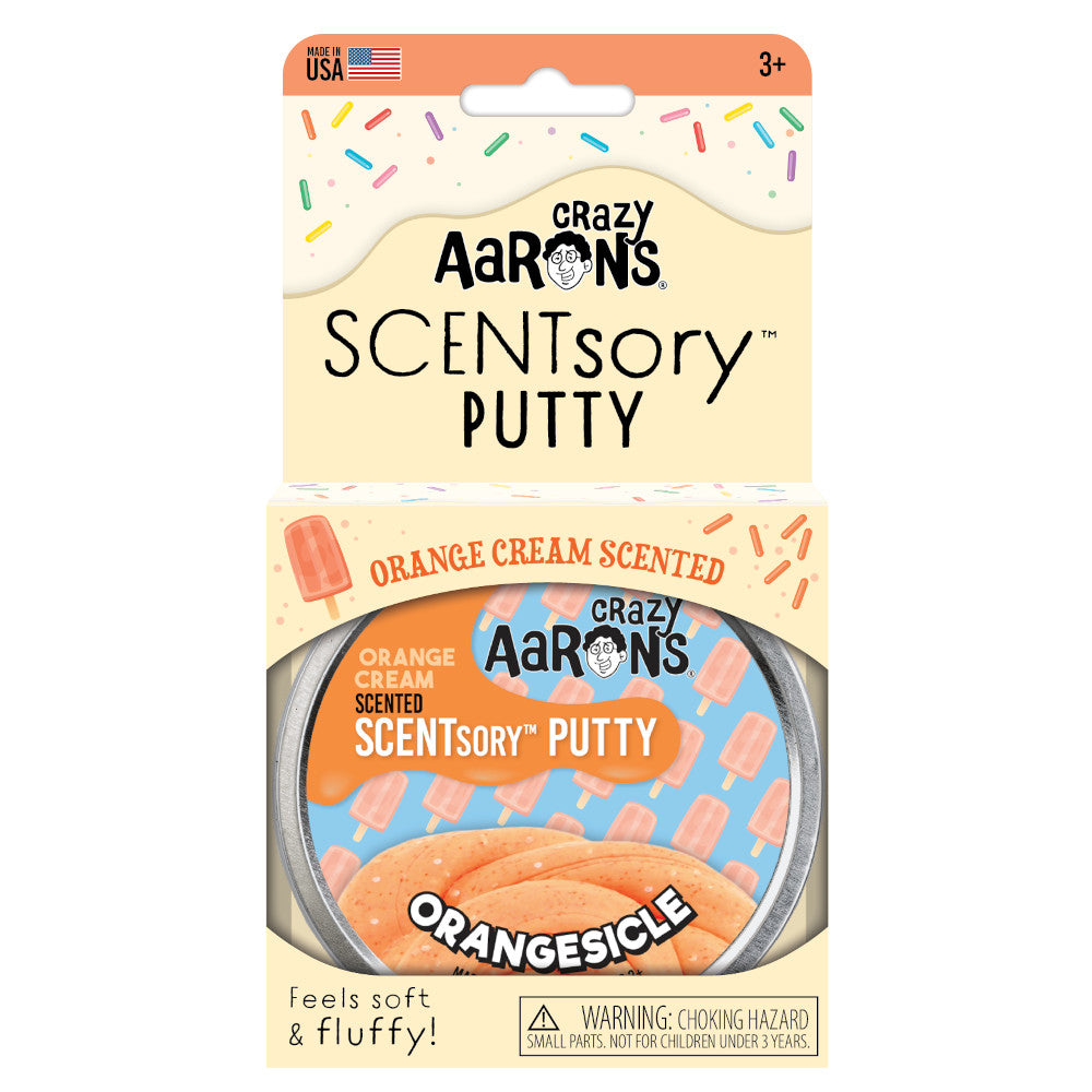 Crazy Aaron's Thinking Putty 2.75 Inch Scentsory Orangesicle