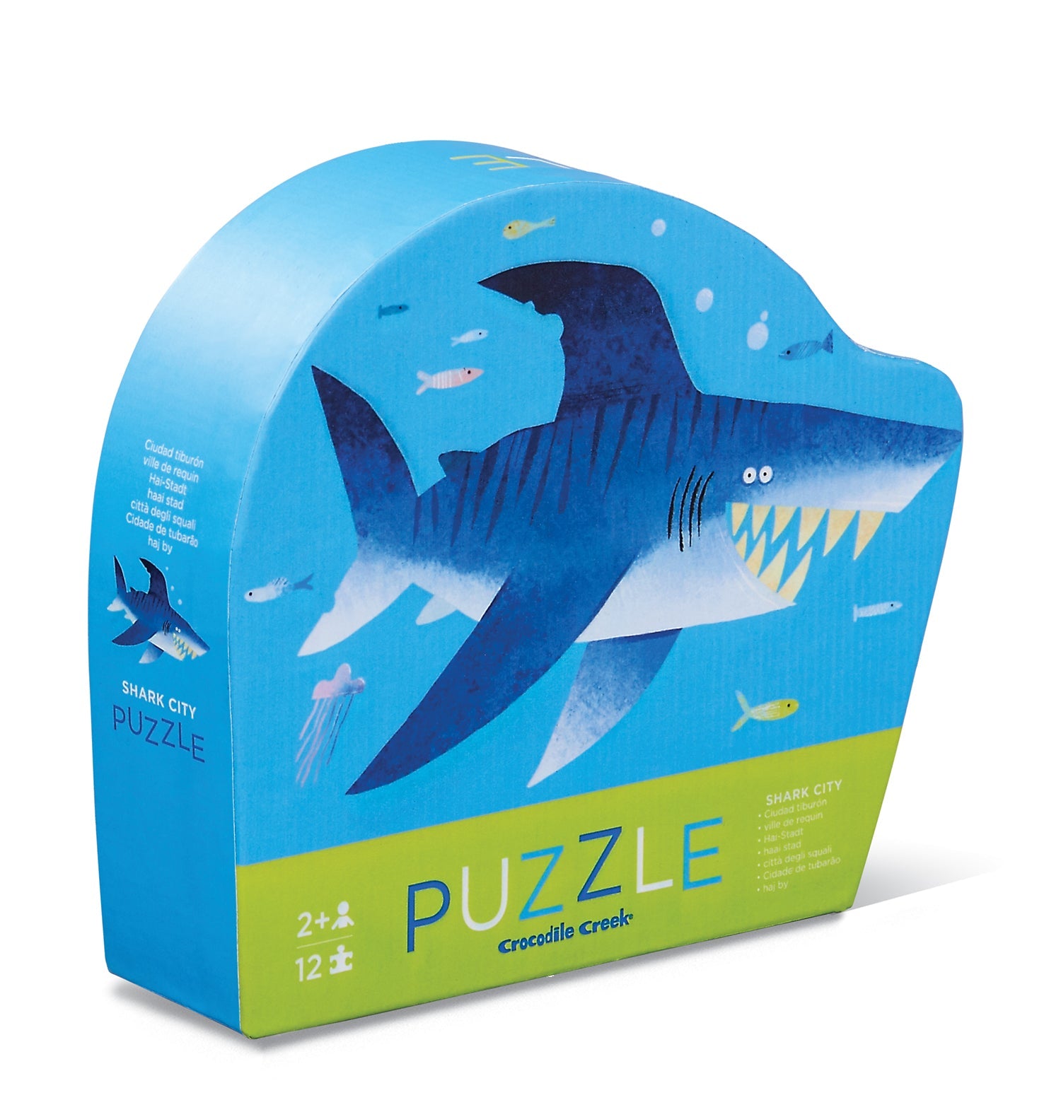 Crocodile Creek 12 Piece Mini Shaped Puzzle Shark City