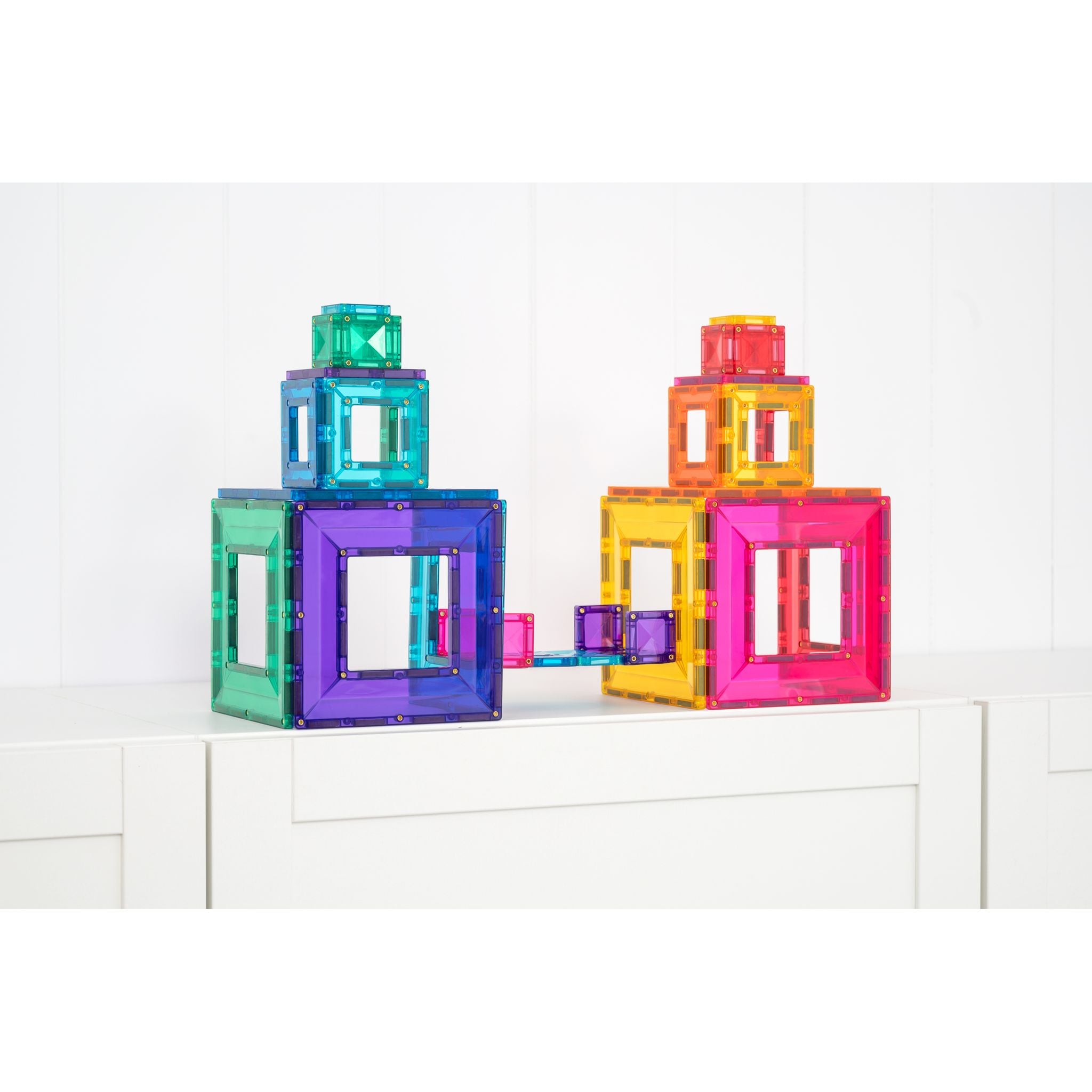 CONNETIX Magnetic Tiles 48 Piece - Bright Portal Pack