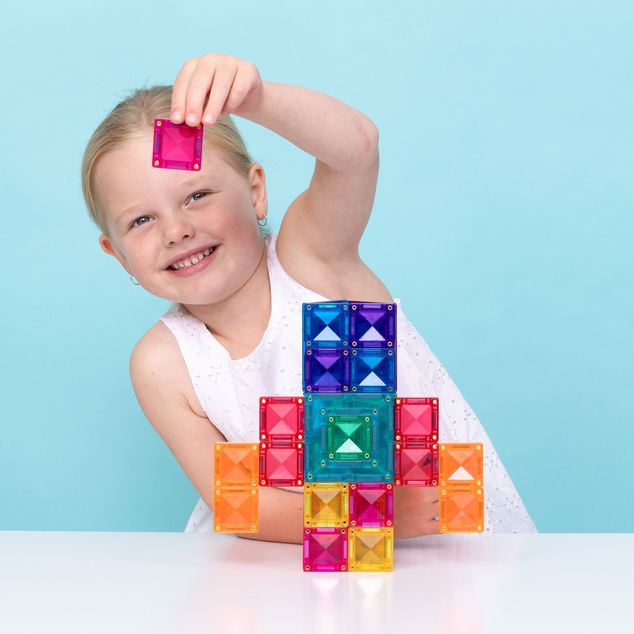 CONNETIX Magnetic Tiles 48 Piece - Bright Portal Pack