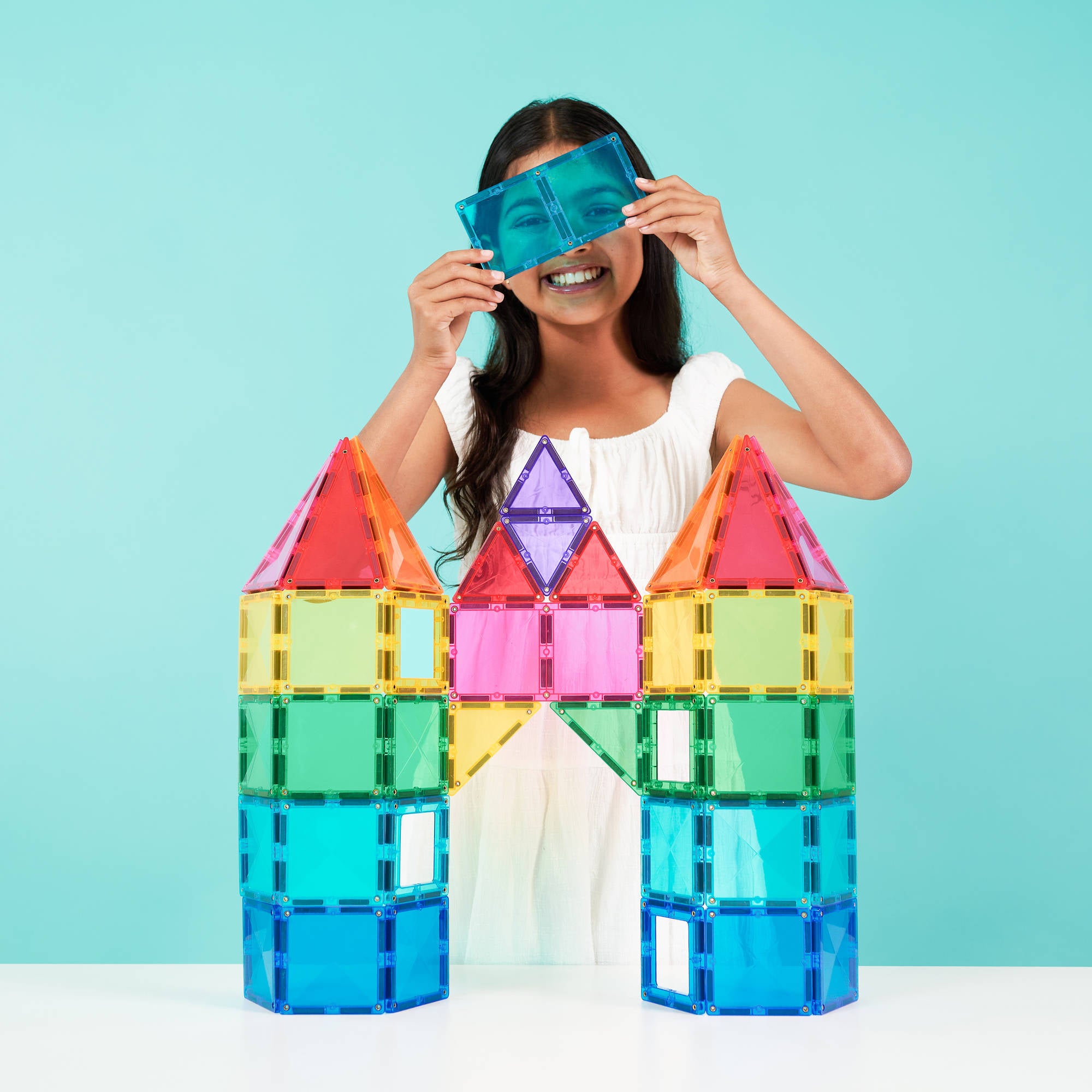 CONNETIX Magnetic Tiles 104 Piece - Bright Creative Pack - Toyworld NZ