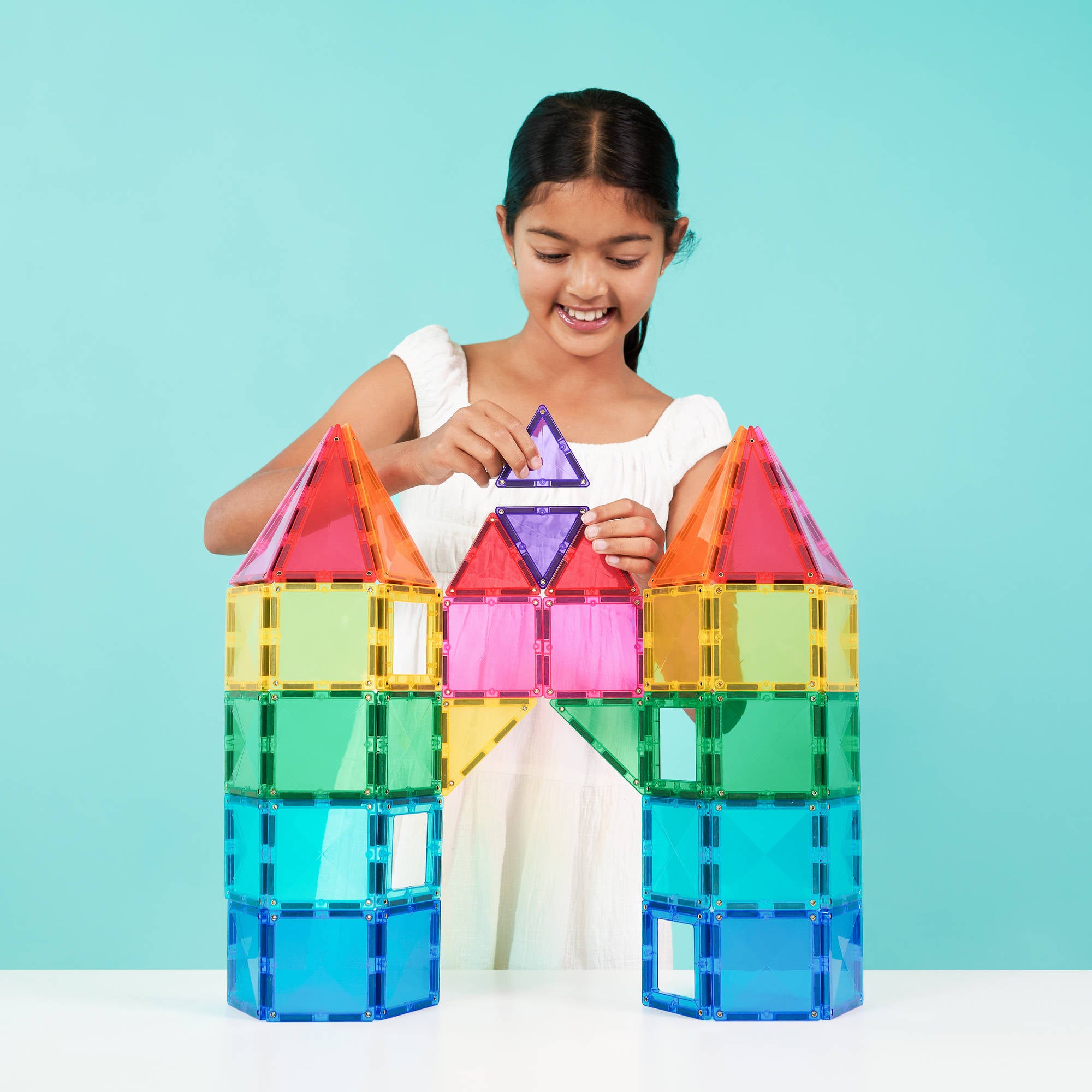 CONNETIX Magnetic Tiles 104 Piece - Bright Creative Pack - Toyworld NZ