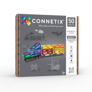 CONNETIX Magnetic Tiles 50 Piece - Bright Transport Pack - Toyworld NZ