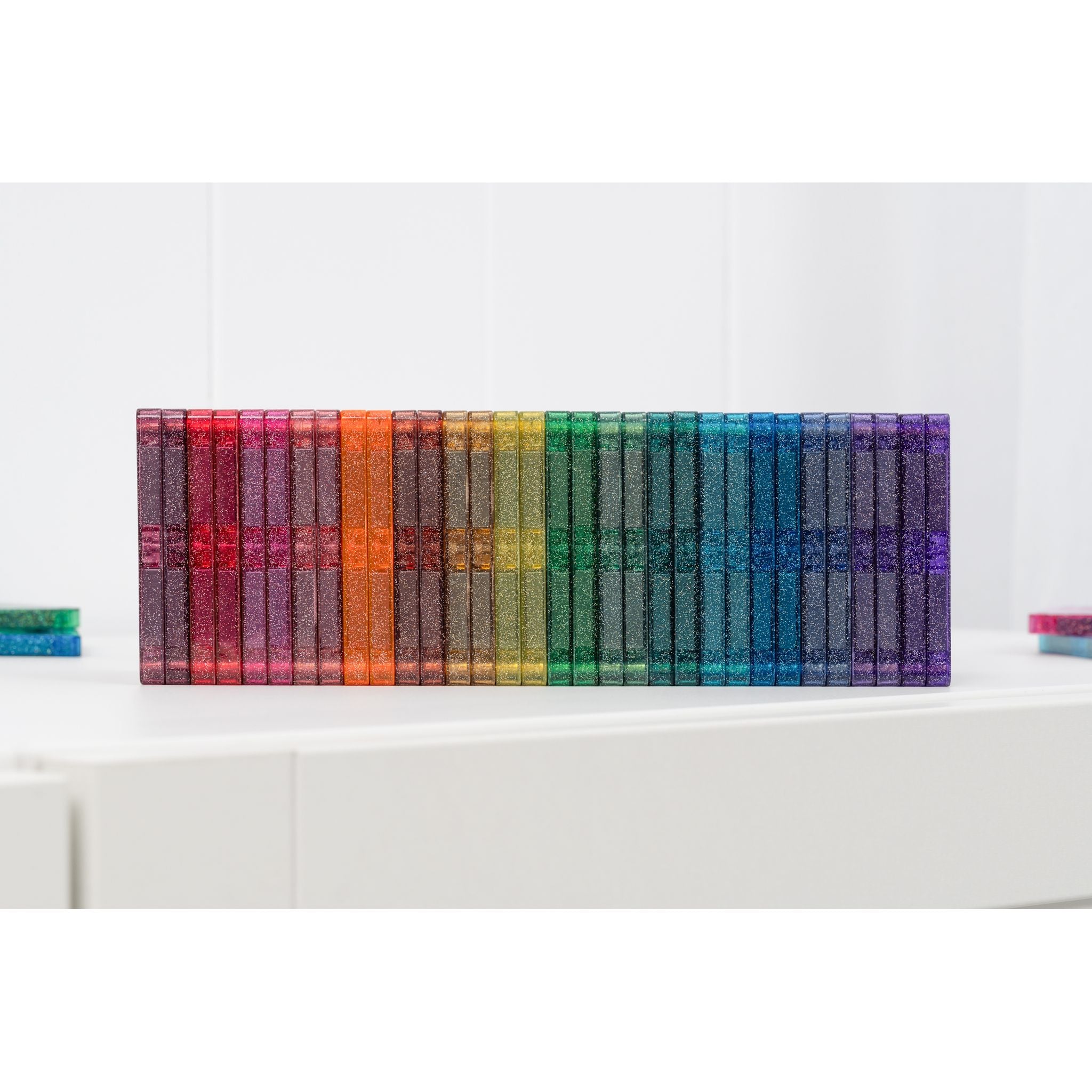 CONNETIX Magnetic Tiles 48 Piece - Castle Glitter Pack