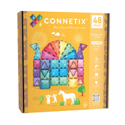 CONNETIX Magnetic Tiles 48 Piece - Castle Glitter Pack