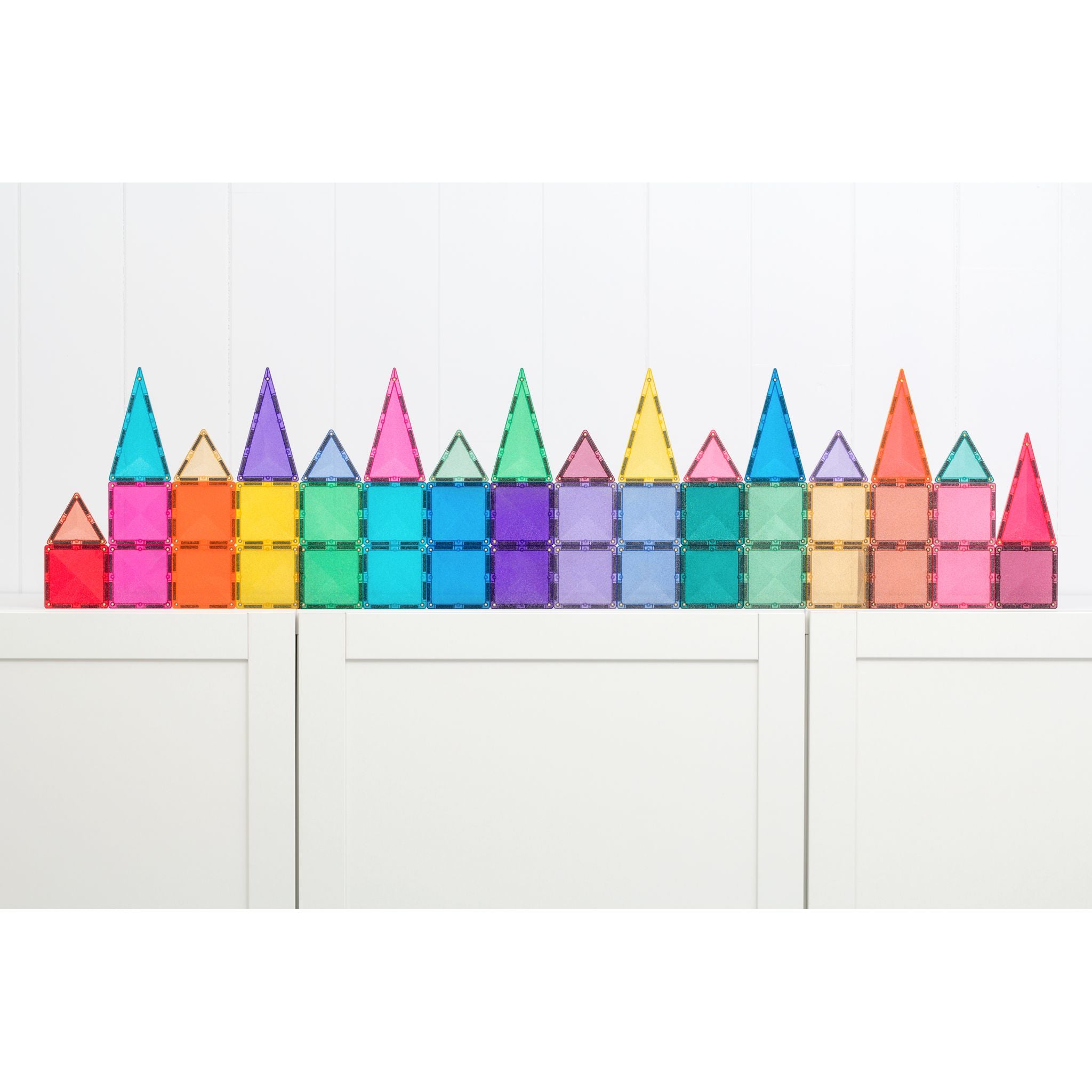 CONNETIX Magnetic Tiles 48 Piece - Castle Glitter Pack