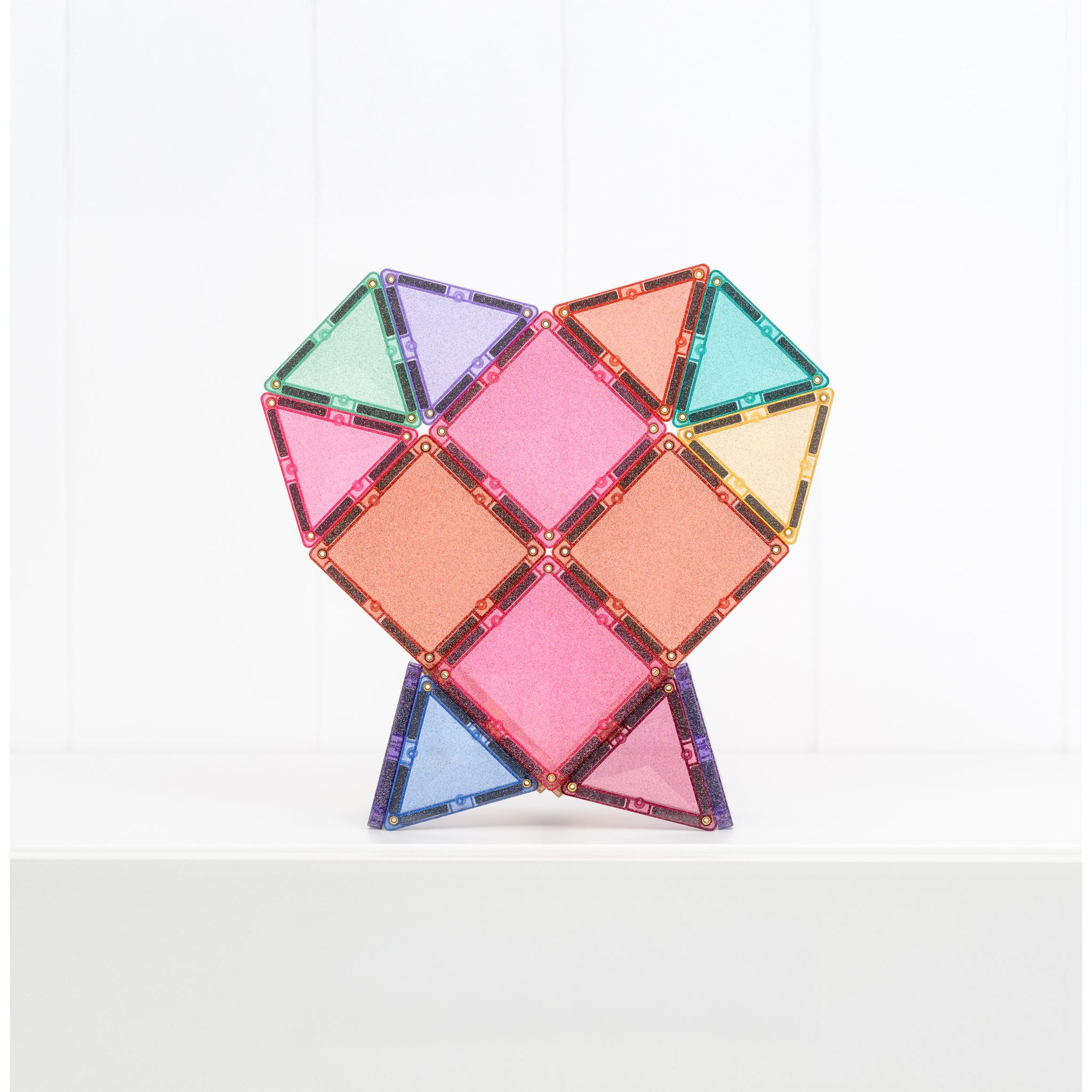 CONNETIX Magnetic Tiles 48 Piece - Castle Glitter Pack