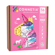 CONNETIX Magnetic Tiles 56 Piece - Glitter Unicorn Pack