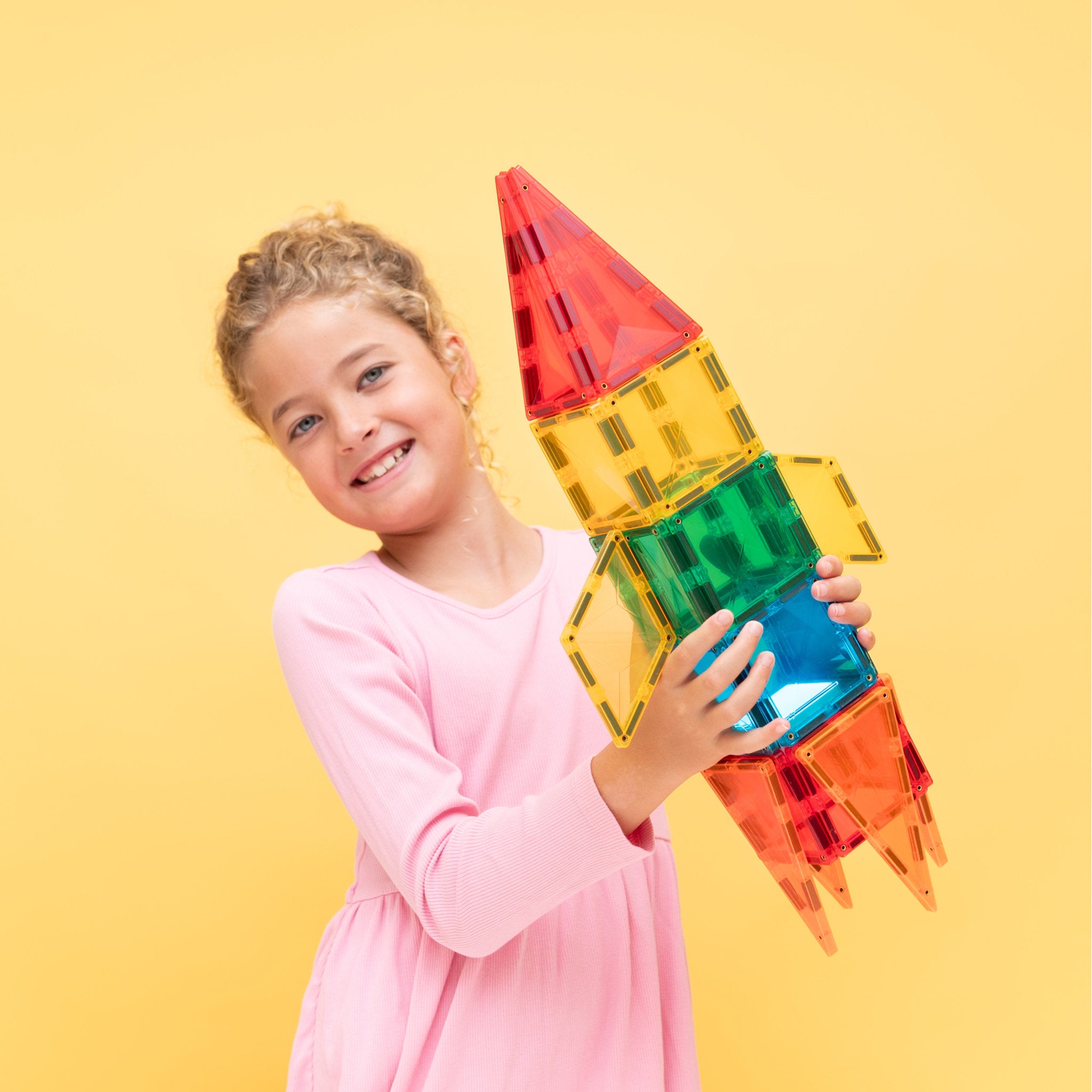 CONNETIX Magnetic Tiles 30 Piece - Light Rocket Pack - Toyworld NZ