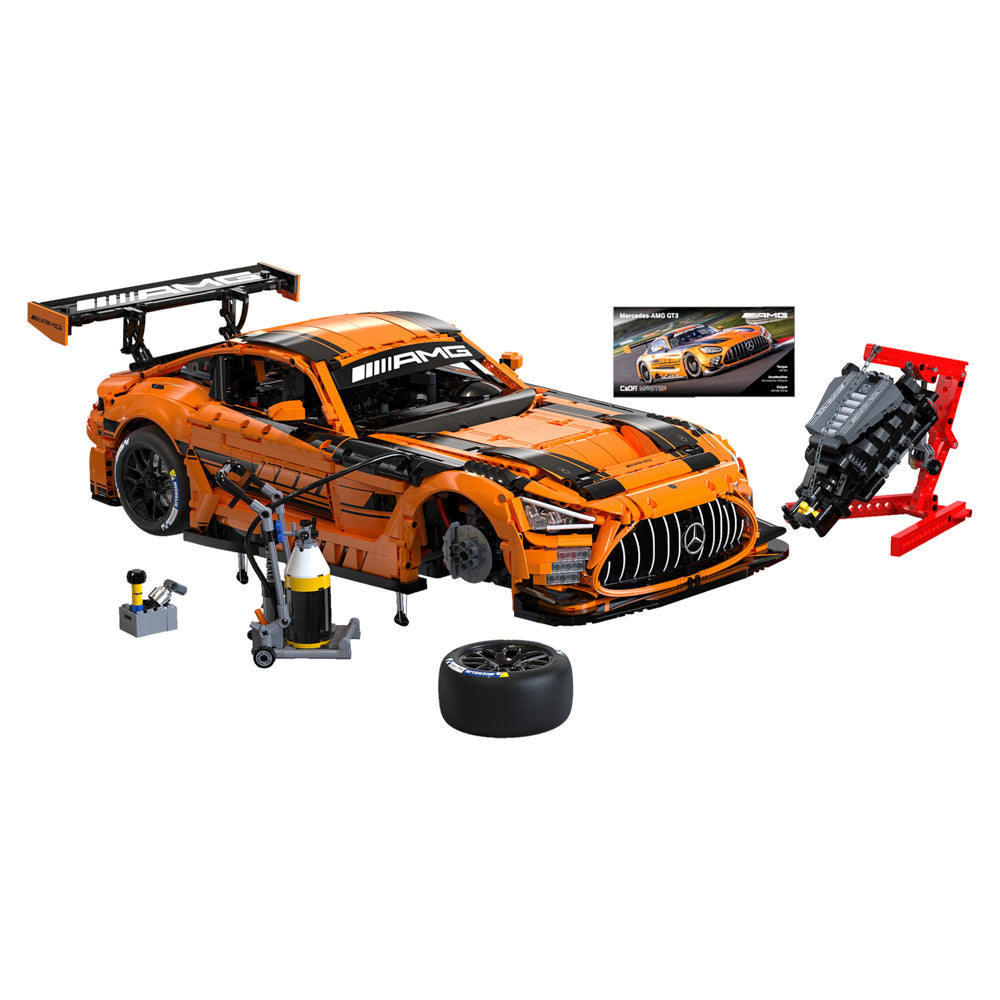 CaDA 1:8 Mercedes AMG GT3 Car Orange building set.