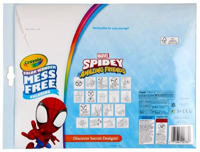 Crayola Colour Wonder Mess Free Colouring Marvel Spidey And His Amazing Friends