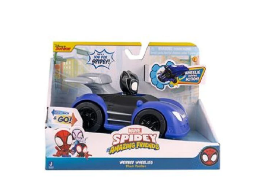 Marvel Spidey & His Amazing Friends Webbed Wheelies Vehicle Black Panther